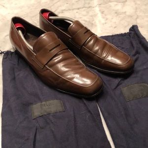 Prada men 7 (us 8) chocolate loafer-Original sole!